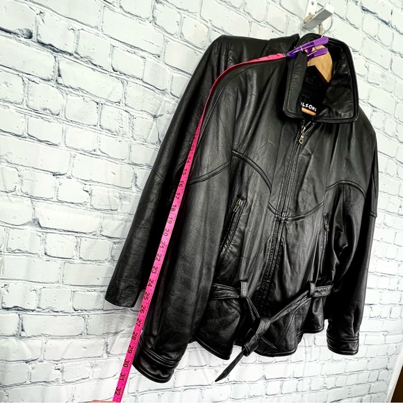 •|•WILSONS LEATHER•| Vintage Black Leather Jacket Thinsulate Insulation - Picture 15 of 16
